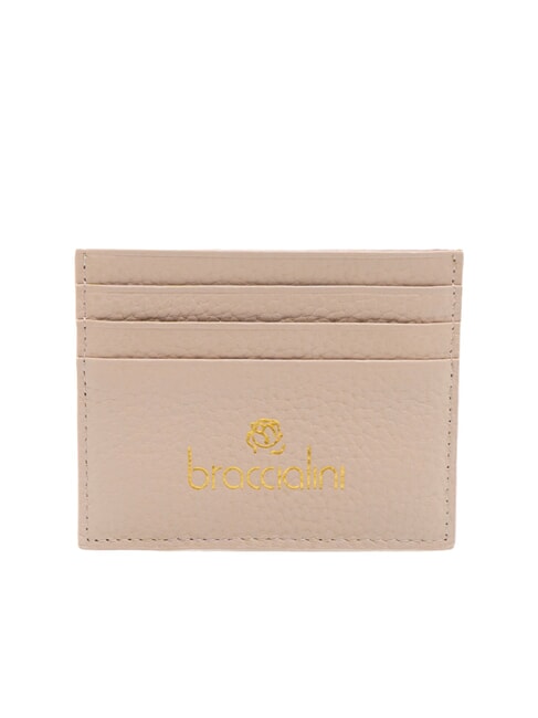 BRACCIALINI BASIC Porta carte credito pelle cipria - Portafogli Donna