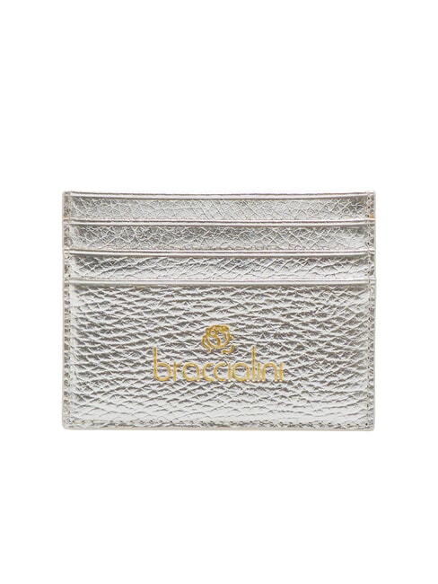 BRACCIALINI BASIC Porta carte credito pelle argento - Portafogli Donna