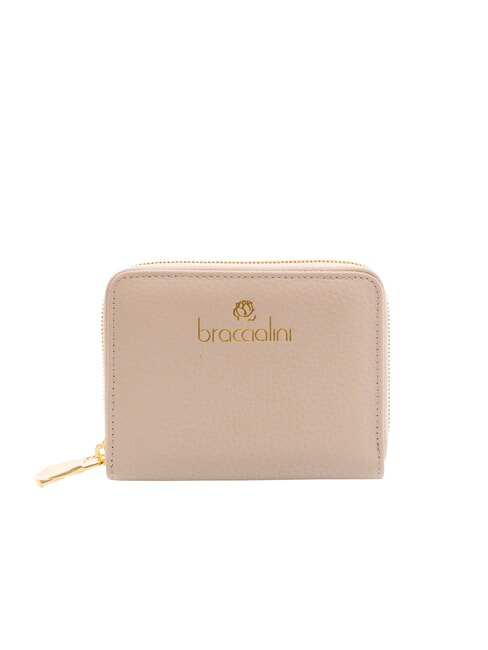BRACCIALINI BASIC Portafoglio in pelle piccolo zip around cipria - Portafogli Donna