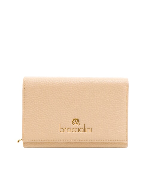 BRACCIALINI BASIC Portafoglio medio in pelle beige - Portafogli Donna