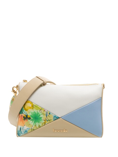 BRACCIALINI NICOLE Borsa patchwork in pelle a tracolla multi - Borse Donna