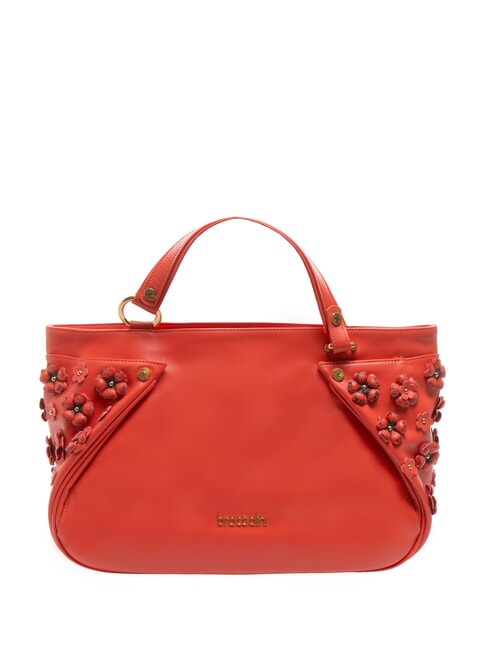 BRACCIALINI SOFIA Borsa a mano in pelle con fiorellini rosso - Borse Donna