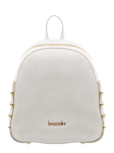 BRACCIALINI NORA Zaino in pelle con catenine bianco - Borse Donna