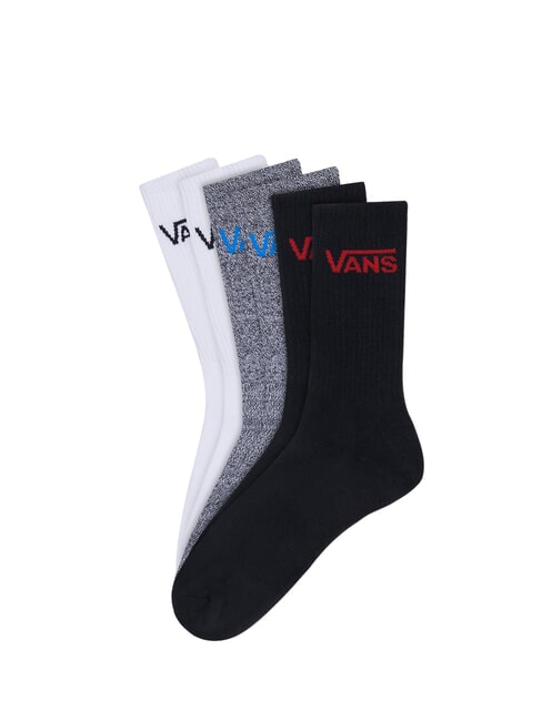 VANS CREW  3 paia di calze white/multi - Calze Uomo