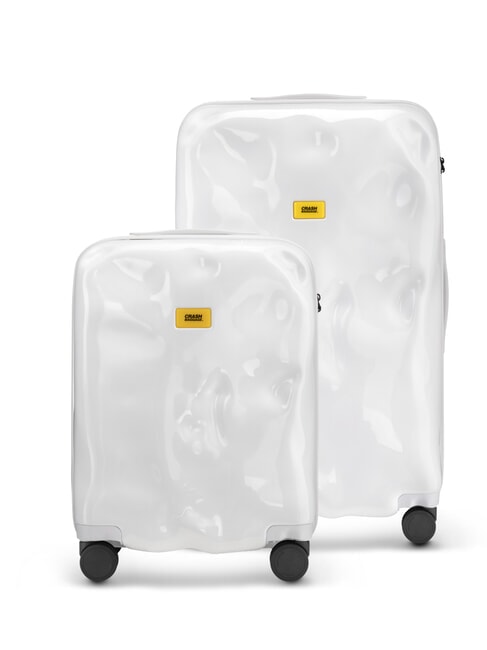CRASH BAGGAGE ICON TONE ON TONE Set 2 trolley: cabin+grande lucent white - Set Trolley