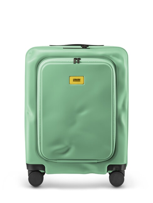 CRASH BAGGAGE SMART Trolley bagaglio cabina, tasca porta pc 15" sage green - Bagagli a mano