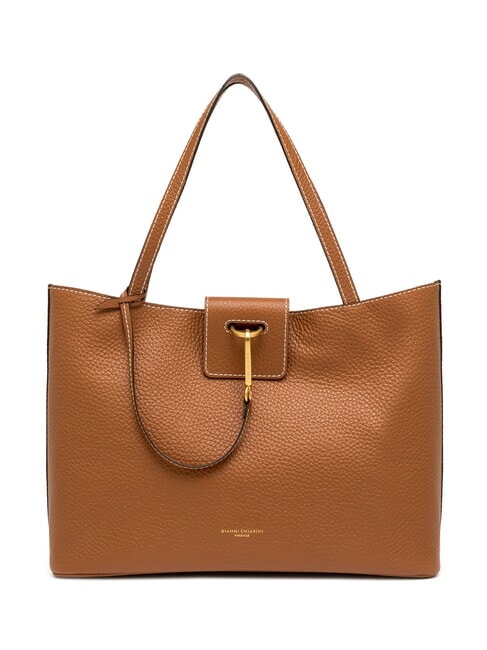 GIANNI CHIARINI MARISOL Borsa shopping in pelle caramello - Borse Donna