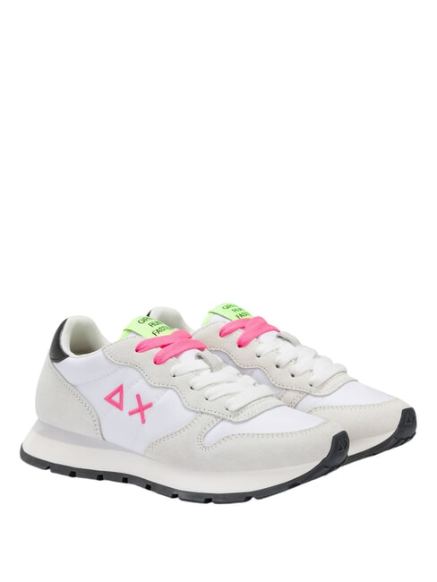 SUN68 ALLY SOLID NYLON Sneakers bianco/fuxia fluo - Scarpe Donna