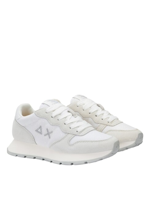 SUN68 ALLY GLITTER TEXTILE Sneakers con inserti glitterati bianco - Scarpe Donna