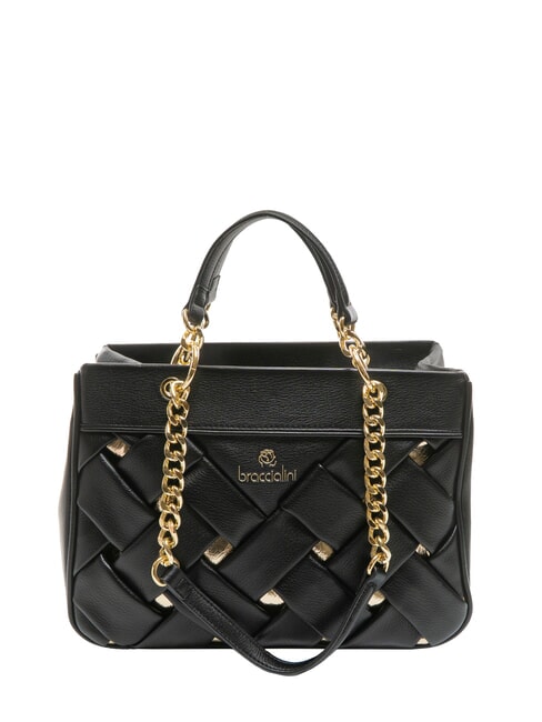 BRACCIALINI ICONS Borsa intrecciata doppi manici nero - Borse Donna