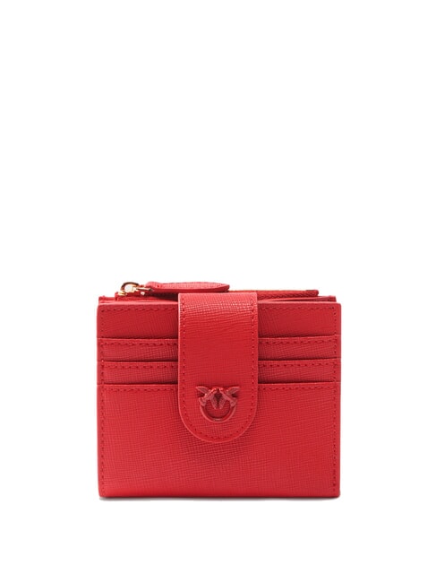 PINKO MULTI PURPOSE Portafoglio compatto pelle saffiano rosso-block color - Portafogli Donna