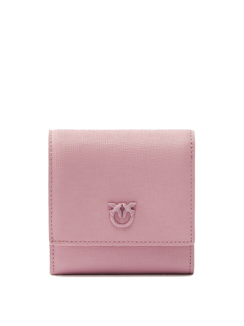 PINKO FLAP Portafoglio quadrato pelle saffiano viola-block color - Portafogli Donna