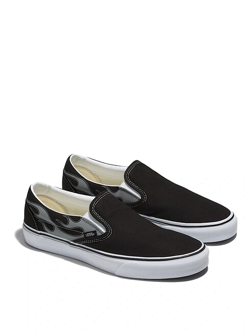 VANS UA CLASSIC SLIP-ON Sneakers in canvas reflective flame black - Scarpe Unisex