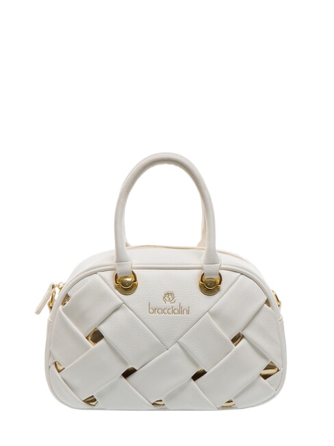 BRACCIALINI ICONS Borsa bauletto intrecciata bianco - Borse Donna