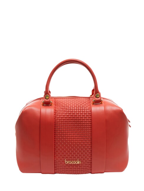 BRACCIALINI NAOMI Borsa bauletto intreccio pelle rosso - Borse Donna