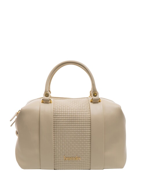 BRACCIALINI NAOMI Borsa bauletto intreccio pelle beige - Borse Donna