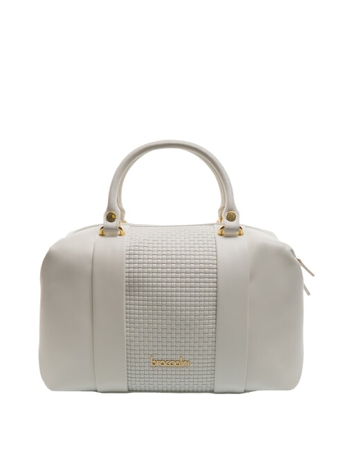 BRACCIALINI NAOMI Borsa bauletto intreccio pelle bianco - Borse Donna