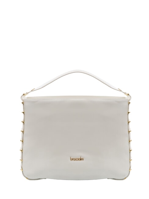 BRACCIALINI NORA Borsa hobo in pelle bianco - Borse Donna
