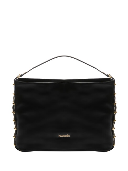 BRACCIALINI NORA Borsa hobo in pelle nero - Borse Donna