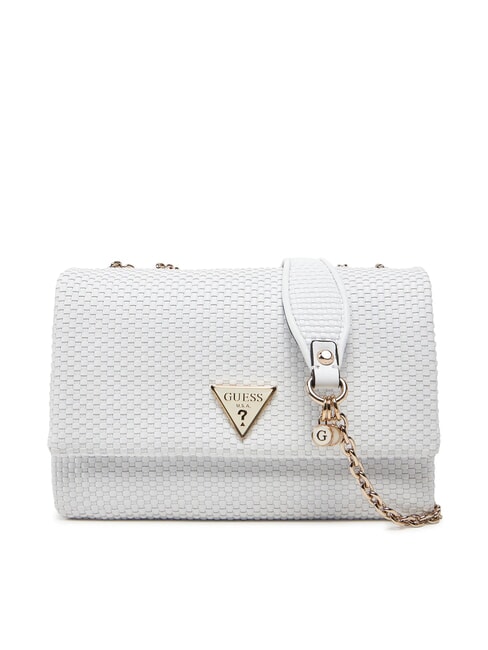 GUESS PHAEDRA Borsa intrecciata a tracolla white - Borse Donna