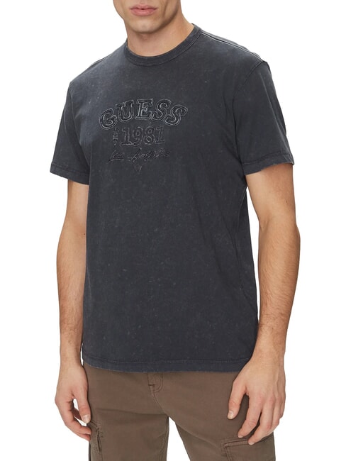 GUESS SS CN TREATED T-Shirt in cotone honest blue - T-shirt Uomo