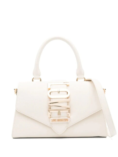 LOVE MOSCHINO VERTICAL LOGO Borsa a mano, con tracolla avorio - Borse Donna