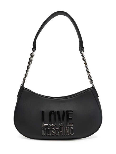 LOVE MOSCHINO MIDDLE CHAIN Borsa a spalla Nero/nero - Borse Donna