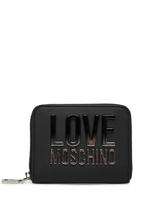 LOVE MOSCHINO ZIP AROUND Portafoglio Nero/nero - Portafogli Donna