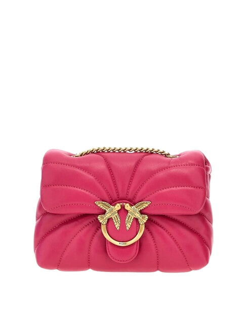 PINKO LOVE PUFF MINI Borsa tracolla mini in nappa pink pinko-antique gold - Borse Donna