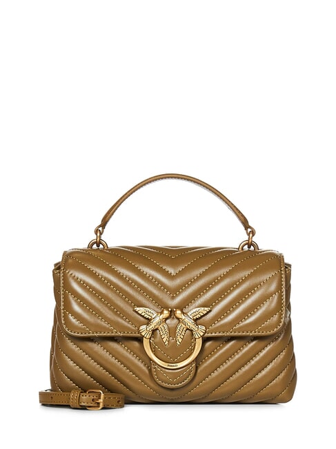 PINKO LOVE LADY PUFF Mini Bag a mano, con tracolla piantagione-antique gold - Borse Donna