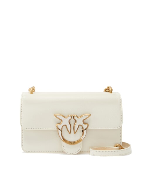 PINKO LOVE ONE MINI  Mini Bag a tracolla bianco seta-antique gold - Borse Donna