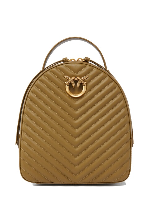 PINKO LOVE CLICK CLASSIC Zaino in pelle trapuntata piantagione-antique gold - Borse Donna