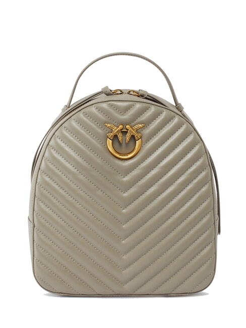 PINKO LOVE CLICK CLASSIC Zaino in pelle trapuntata noce-antique gold - Borse Donna