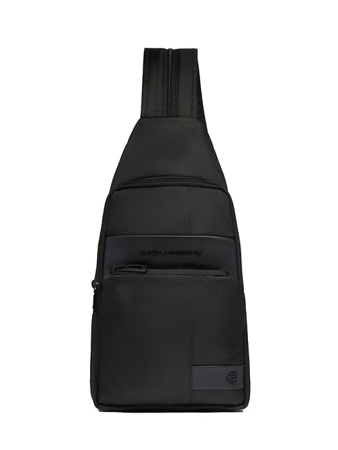 PIQUADRO WOLLEM Monospalla / Zaino porta iPad Mini Nero - Tracolle Uomo