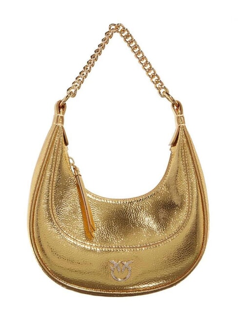 PINKO BRIOCHE Borsa a spalla in pelle metallizzata oro-oro - Borse Donna
