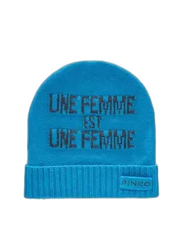 PINKO NEVA Berretto in lana azzurro/grigio - Cappelli
