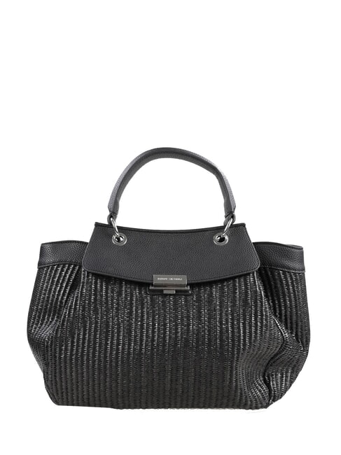 ARMANI EXCHANGE WAVE CROCHET  Borsa a mano, con tracolla black/black - Borse Donna