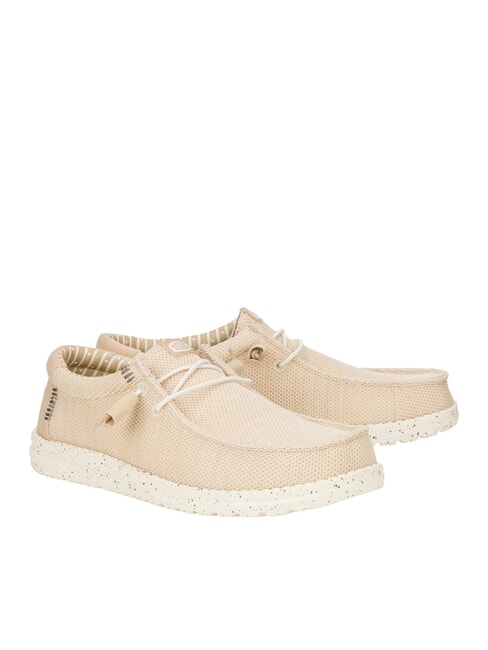 HEY DUDE WALLY STRETCH SOX Mocassini in tessuto mesh irish cream/egret - Scarpe Uomo