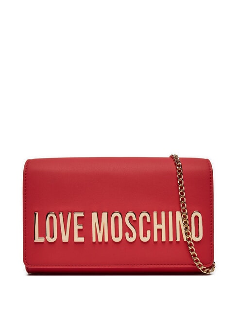 LOVE MOSCHINO GOLD LETTERING Chain Pochette con tracolla ROSSO - Borse Donna