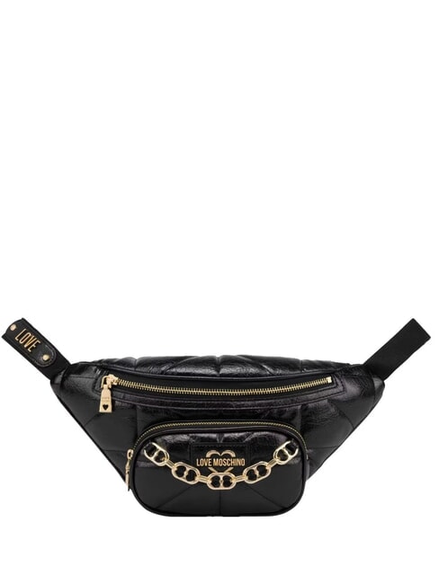 LOVE MOSCHINO GEOMETRIC QUILTED  Marsupio a tracolla Nero - Borse Donna