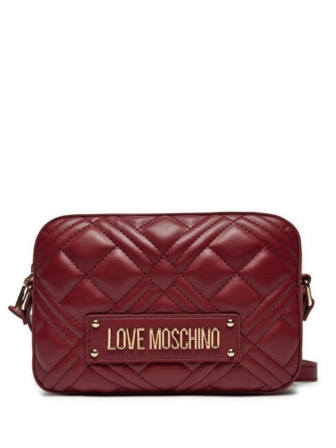 LOVE MOSCHINO QUILTED  Camera case a tracolla vino - Borse Donna