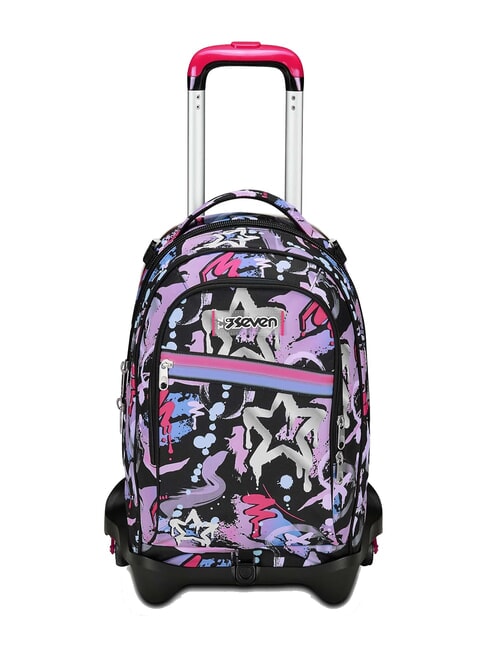 SEVEN JACK + MARK ON GIRL Zaino trolley sganciabile, 3 ruote Nero - Zaini con carrello