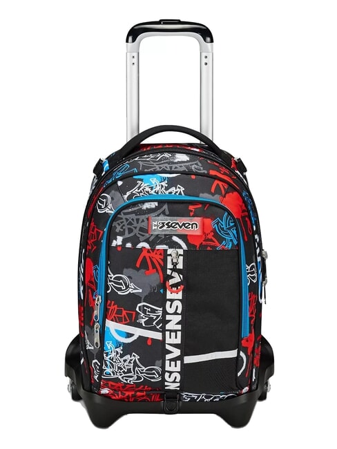 SEVEN JACK + HALF STREET Zaino trolley sganciabile, 3 ruote Nero - Zaini con carrello