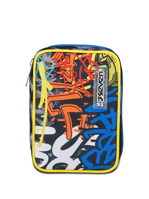 SEVEN SPEED PAD MARK ON BOY Astuccio completo di kit scuola Nero - Astucci e Accessori