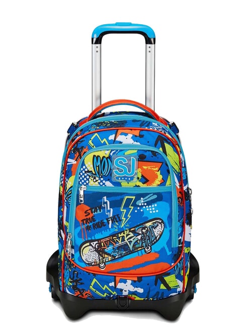 SJGANG GANG TRICKYLED BOY Zaino trolley sganciabile, 3 ruote red orange - Zaini con carrello