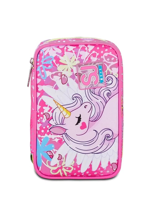SJGANG UNICORN LED GIRL Astuccio completo di kit scuola CANDY FUXIA - Astucci e Accessori