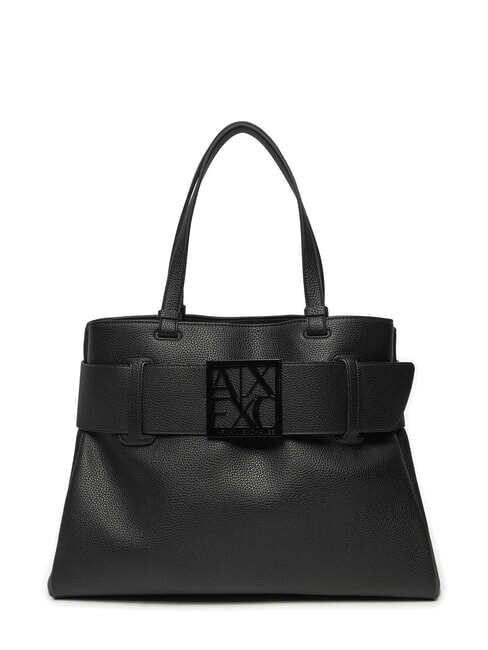 ARMANI EXCHANGE SUSIE SOFT Borsa a spalla con fibbia logata black - Borse Donna