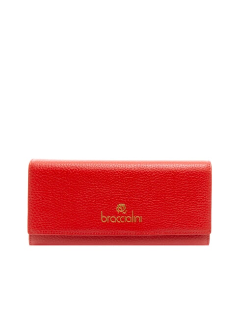 BRACCIALINI BASIC Portafoglio grande continental pelle rosso - Portafogli Donna