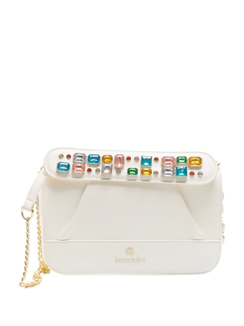 BRACCIALINI STONES Borsa a tracolla con pietre colorate bianco - Borse Donna