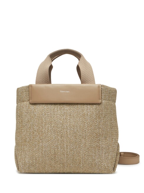 CALVIN KLEIN CK RAFFIA Borsa a mano, con tracolla crockery - Borse Donna